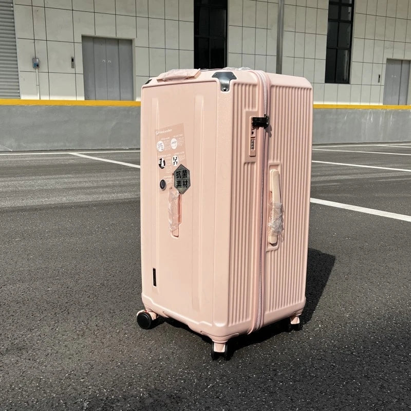 Rectangular Suitcase Large Size Lightweight Rolling Luggage Travel Bag with Five Wheels PC Trolley Case Anti-Fall Unisex