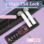 Luggage Sets 2 Piece Suitcase Set with Spinner Wheels, Built-in TSA Lock, Foldable Duffel Bag for Travel Men & Women