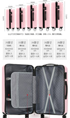 Irregular Z 20/24/28 Inch Carry-on Luggage Suitcase Abs Spinning Wheels with Combination Lock Lightweight Luggage