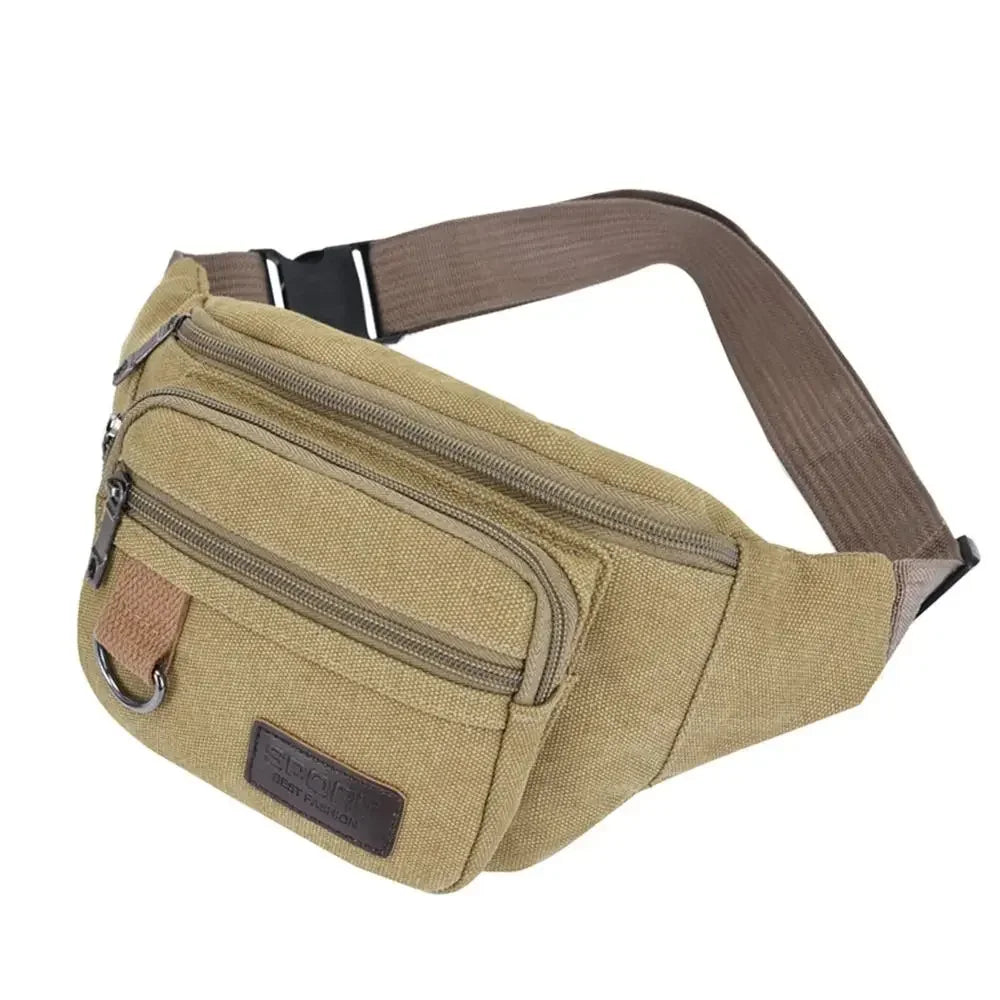 Waterproof Waist Bag Korean-style High-capacity Outdoor Sports Fanny Pouch Canvas Child Banana Bag for Girls Kids Bag