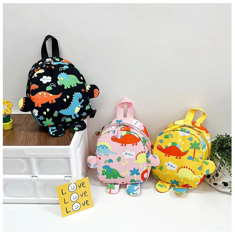 Cute Children Bag Cartoon Dinosaur Kids School Bags Kindergarten Preschool Outdoor Travel Backpack for Boys Girls Anti-lost