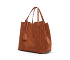 CH High Quality Craft Large Capacity Handbag Ladies Shoulder Bag Fashion Classic New Pure Color Outer Pocket Ladies Handbag