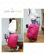 Large Capacity Trolley Bag Men's and Women's Hand Travel Bags Waterproof,lightweight,foldable Duffel Bag Multifunctional Storage