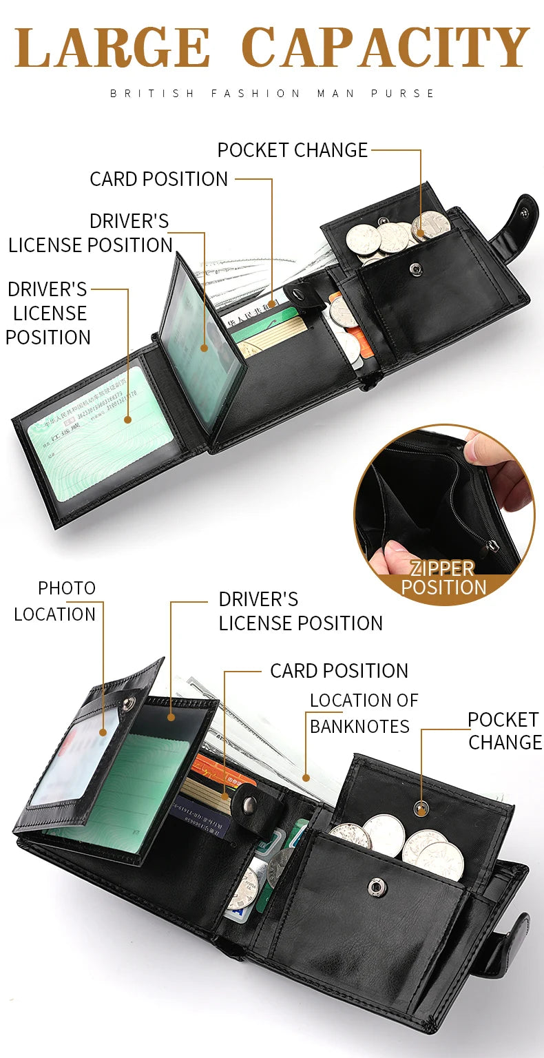 Men's Wallet Large Capacity Multi-Function Wallet