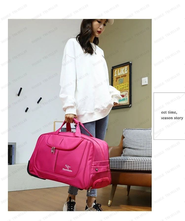 Large Capacity Trolley Bag Men's and Women's Hand Travel Bags Waterproof,lightweight,foldable Duffel Bag Multifunctional Storage