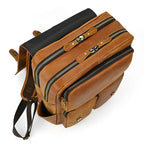 Newsbirds men's leather backpack retro luxury fashion style bagpack travel bag backpack school bag for man leather daypack men