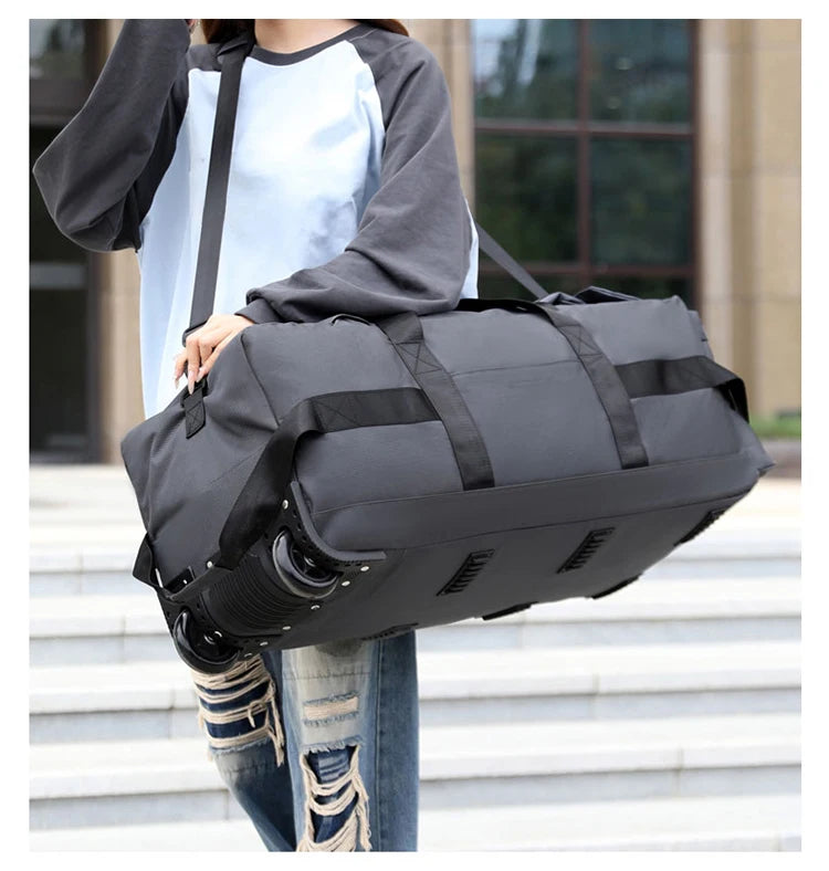 Travel Bag, Large Capacity Handbag, Portable Outdoor Carry-On Luggage, Wheeled Travel Bag, Convenient and Practical Unisex Travel Bag
