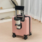 Small Luggage Travel Bag 14 Inches Luggage Travel Luggage with Cup Holder and Hook