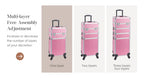 Makeup Trolley Case Detachable 4 in 1 Alloy Train Briefcase for Nail Manicure on Wheels Lock Salon Large Capacity Storage Case