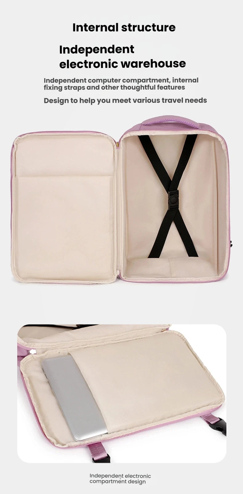 Women Men Hand Luggage Backpack Business College Laptop Travel Backpack Waterproof Carry on mochila viaje cabina avion 40x20x26