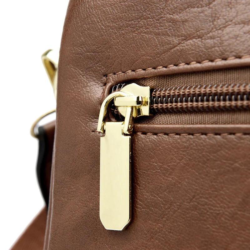 Luxury Women Genuine Leather Backpack Casual Ladies Shoulder Bag Fashion Large Capacity Travel Female Quality Cowhide Knapsack
