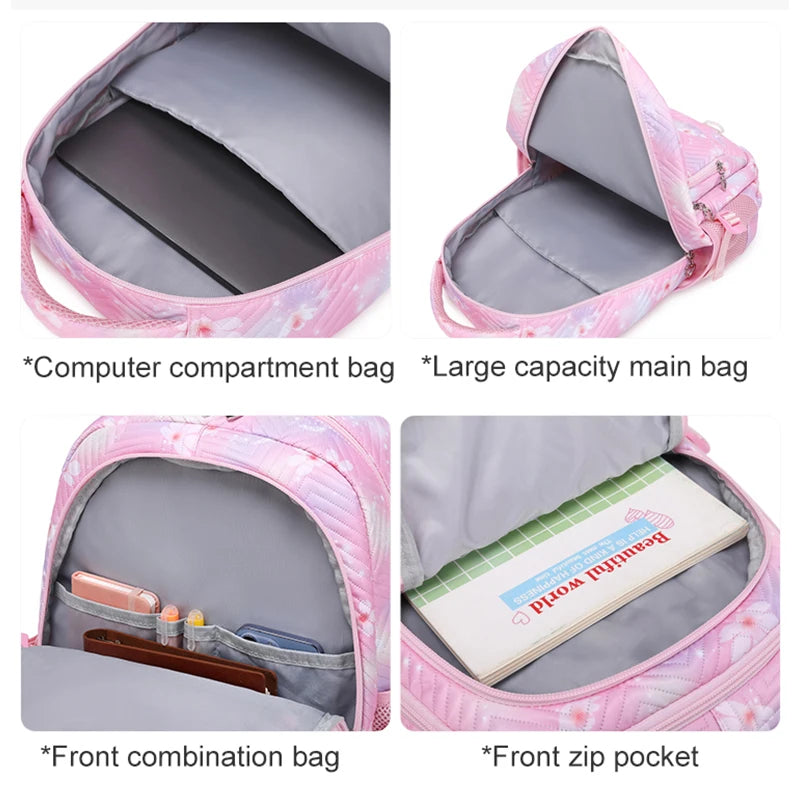 Stitch Large Capacity Backpack Daypack Lightweight Schoolbag Casual Travel Knapsack for Women Girls Pen Lunch Bags