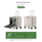 18 Inch Trolley Case Travel Suitcase Boarding Case Aluminum Frame Password Box Suitcase Universal Wheel Rolling Luggage Bag