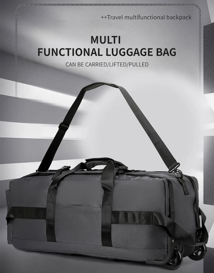 Travel Bag, Large Capacity Handbag, Portable Outdoor Carry-On Luggage, Wheeled Travel Bag, Convenient and Practical Unisex Travel Bag