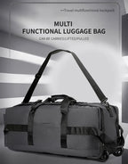 Travel Bag, Large Capacity Handbag, Portable Outdoor Carry-On Luggage, Wheeled Travel Bag, Convenient and Practical Unisex Travel Bag