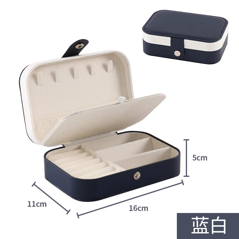 Travel Jewelry Case,Small Jewelry Box,Portable Travel Jewellery Box Trays Organizer Display Storage Case for Rings and Earrings