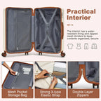 Kono 20/24/28 Inch Large ABS+PC Hardshell Suitcase - 4 Spinner Wheel Lightweight Check-In Luggage with TSA Lock