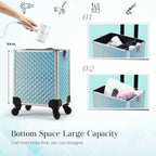 Makeup Trolley Case Detachable 4 in 1 Alloy Train Briefcase for Nail Manicure on Wheels Lock Salon Large Capacity Storage Case