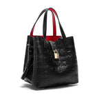 Classic Simple Solid Color Women's New 2024 Large Capacity Handbag Letter Element Women's Handbag