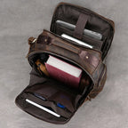 Newsbirds men's leather backpack retro luxury fashion style bagpack travel bag backpack school bag for man leather daypack men