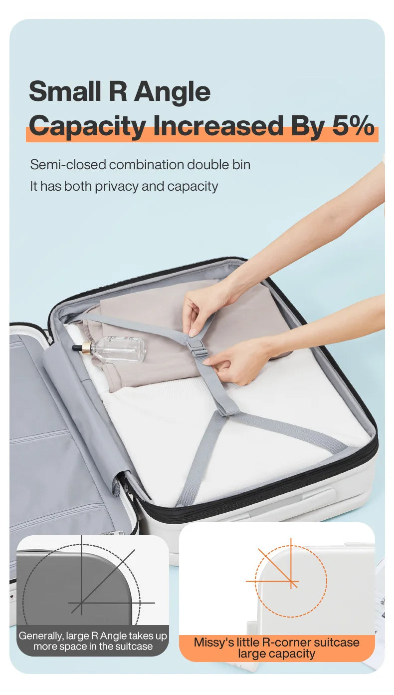 Mixi Expandable Carry On Luggage Lightweight Large Capacity Wide Handle PC Travel Suitcases Spinner Wheels TSA Lock 20 24 Inch