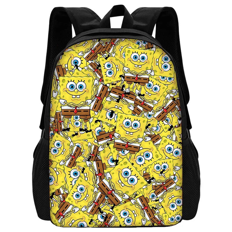 Cute Potdemiel Child School Backpack with Lunch Bags ,Pencil Bags ,School Bags for Boys Girls S-Sponge-BobS Best Gift