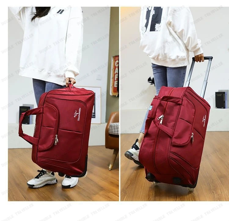Large Capacity Trolley Bag Men's and Women's Hand Travel Bags Waterproof,lightweight,foldable Duffel Bag Multifunctional Storage