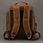 Newsbirds men's leather backpack retro luxury fashion style bagpack travel bag backpack school bag for man leather daypack men