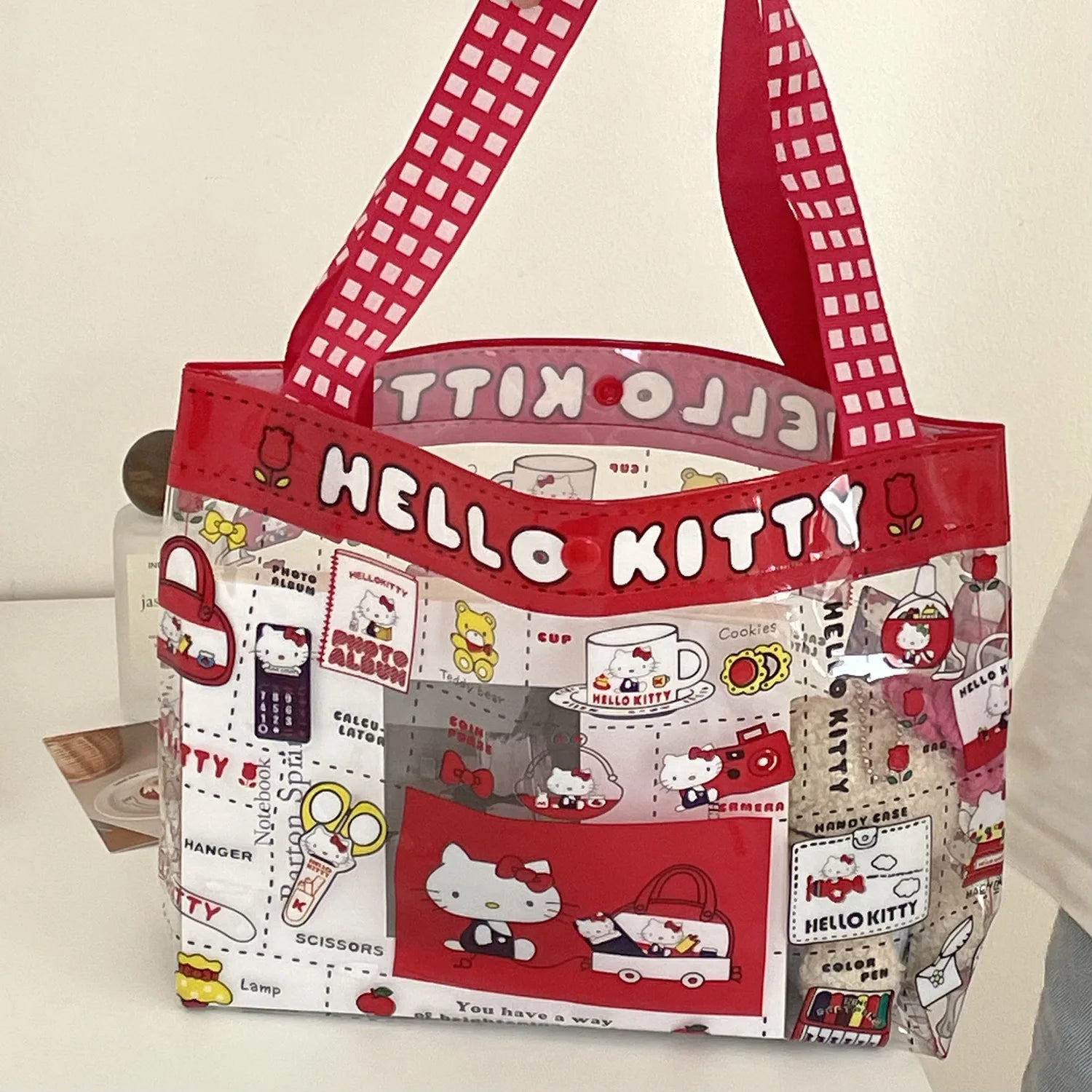 Kawaii Hello Kitty Transparent Handbag