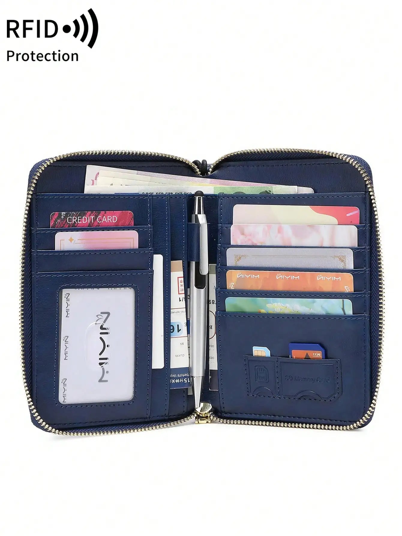 RFID Passport Wallet with Wrist Strap