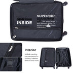 Travelhouse Luggage set 4-Piece ABS Suitcase With Spinner Wheels,24 Inch and 28 Inch with TSA Lock,16,20 inche Carry on Luggage