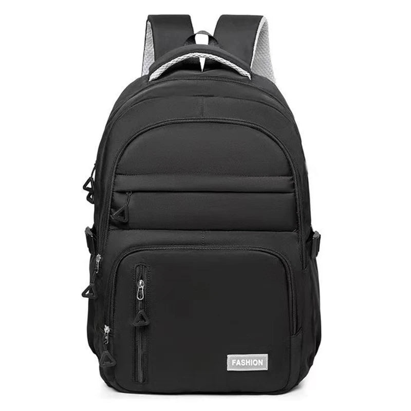 Neutral brand men's and women's school backpacks are suitable for traveling students and feature multiple layers of pockets.