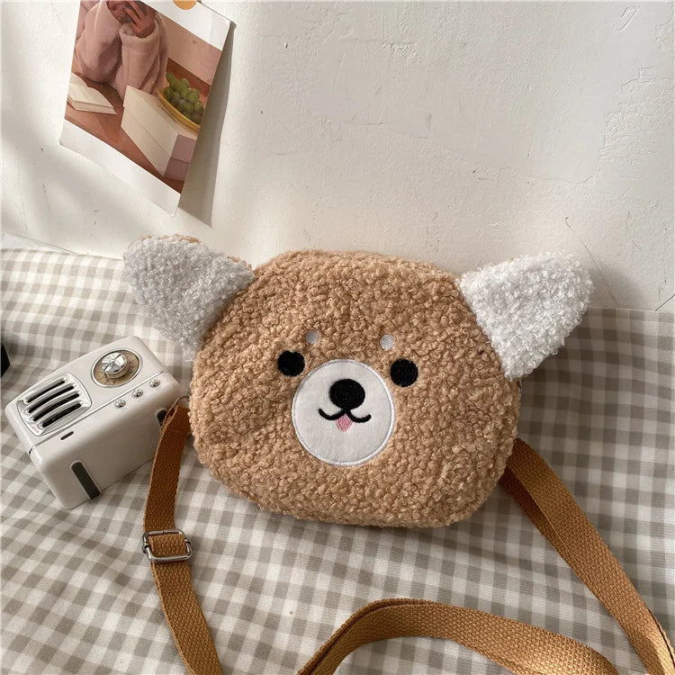 Japanese Style Kawaii Bag Women Cartoon Plush Shoulder Bag for Women New Crossbody Bag Small Phone Purse Bolsa Feminina