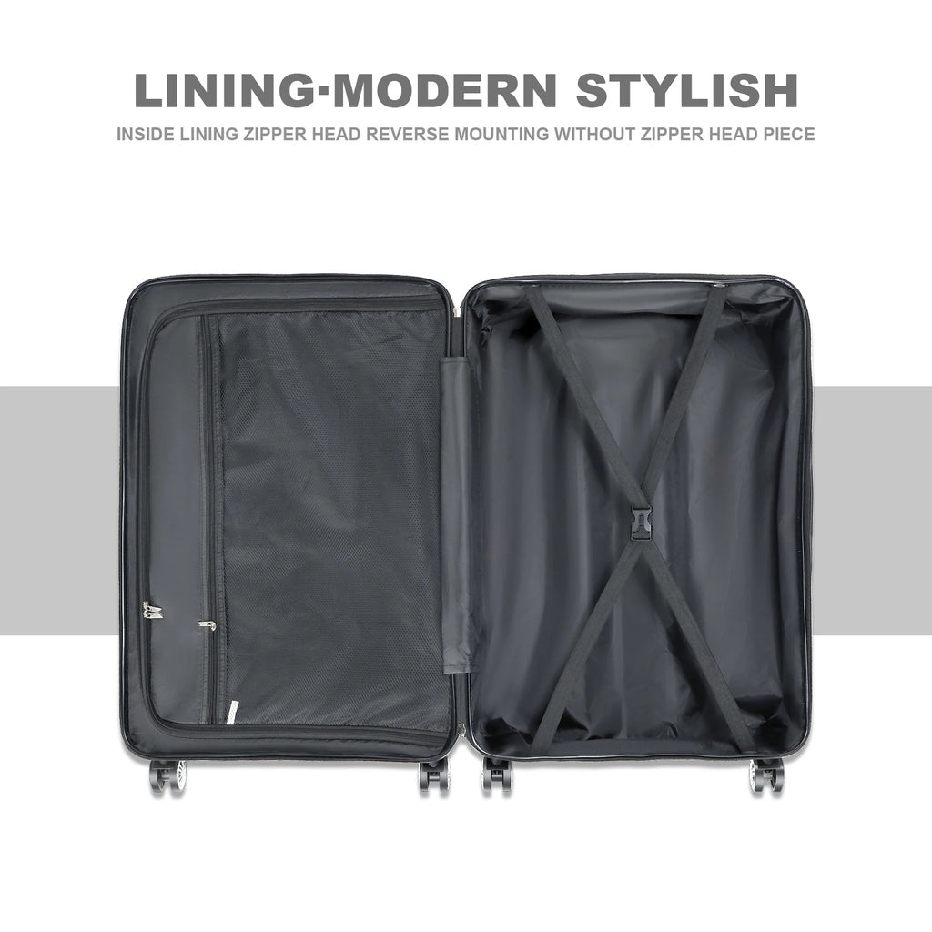 3-Piece Luggage Set with Spinner Wheels and TSA Lock (20/24/28)