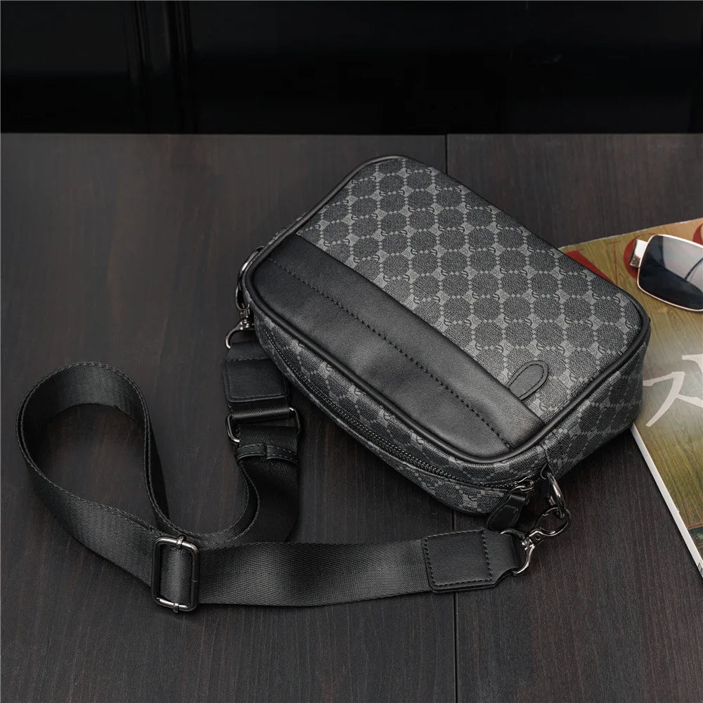 Luxury Floral Print Backpack Men Fashion Design Men's Backpacks Large-capacity Travel Bags PU Leather Backpack Male Schoolbag