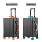 Jelly wheel all-aluminum magnesium alloy suitcase 20-inch carry-on luggage, sit-on suitcase with lock, 28-inch telescopic handle