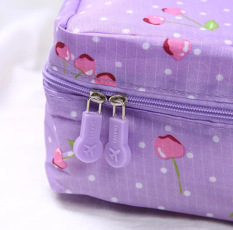 Women's Waterproof Makeup & Toiletries Travel Bag | Portable Cosmetic Organizer, Hanging Shower Pouch