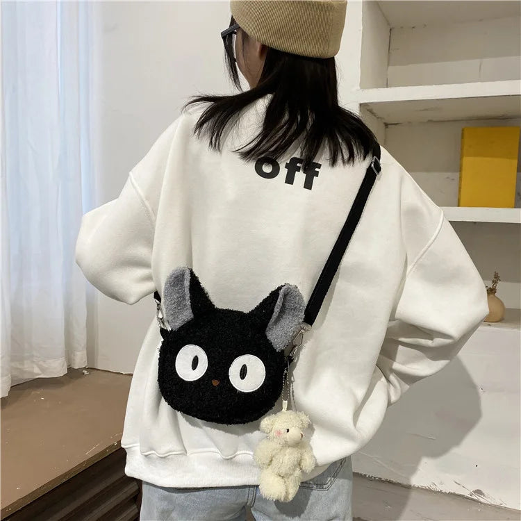 Japanese Style Kawaii Bag Women Cartoon Plush Shoulder Bag for Women New Crossbody Bag Small Phone Purse Bolsa Feminina