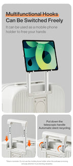 Mixi New Design Suitcase Carry On Luggage with Cup Phone Holder Hard Shell Rolling Luggage PC Spinner Wheels Trolley Case