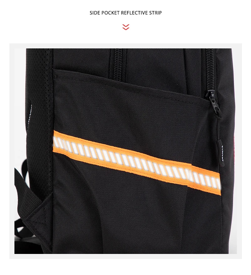 Tinyat Durable Casual Foldable Commute Schoolbags Fit 15.6 Inch Laptops With Multiple Pockets, Large Capacity Waterproof Outdoor