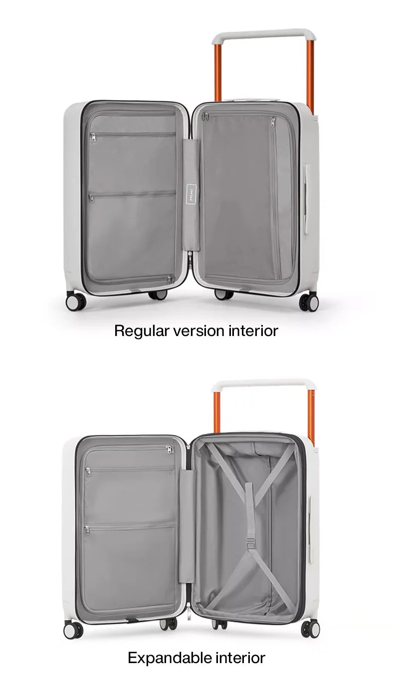 Mixi Expandable Carry On Luggage Lightweight Large Capacity Wide Handle PC Travel Suitcases Spinner Wheels TSA Lock 20 24 Inch