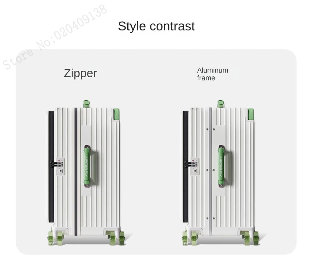 New Luggage 20 inch Carry-on Suitcase Side Opening Travel Suitcase Aluminum Frame Trolley Case 30 inch Large Capacity Luggage