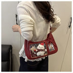 Y2k Harajuku Shoulder Bag Women Korean Transparent Ita Bag School Crossbody Bag Female Japanese Designer Preppy Handbag Purse
