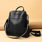 2023 Vintage Women Backpack Large Capacity School Bags Teenagers Girls School Backpack High Quality Genuine Leather Shoulder Bag