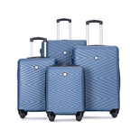 Travelhouse Luggage set 4-Piece ABS Suitcase With Spinner Wheels,24 Inch and 28 Inch with TSA Lock,16,20 inche Carry on Luggage