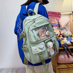 Cute Women Backpacks Waterproof Multi-Pocket Nylon School Backpack for Student Female Girls Kawaii Laptop Book Pack Mochilas