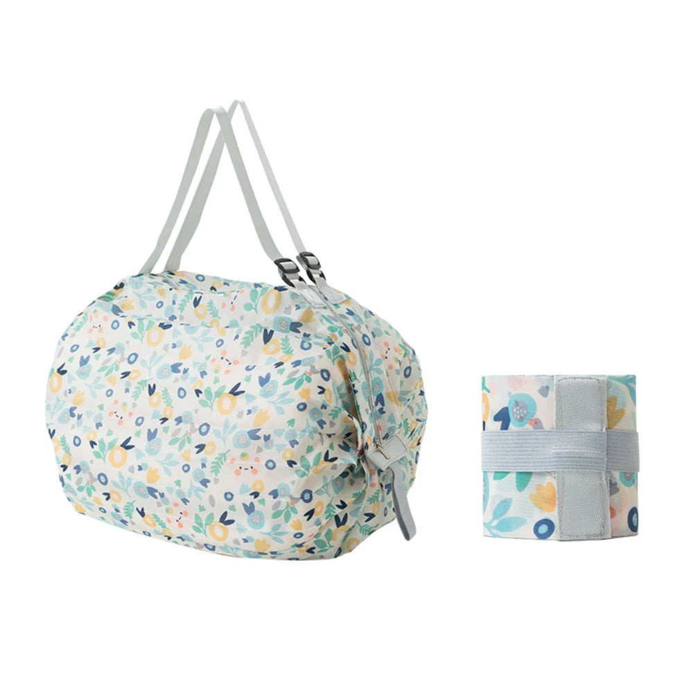 Folding Shopping Bag With Large Capacity And Portable Hand-held Spring Roll Bag For Japanese Accordion Supermarket Shopping