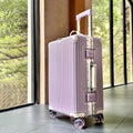 Suitcase Aluminum Frame with Colorful Silent Spinner Wheel TSA Lock Travel Trolley Case 20"Carry-on High-quality Rolling Luggage