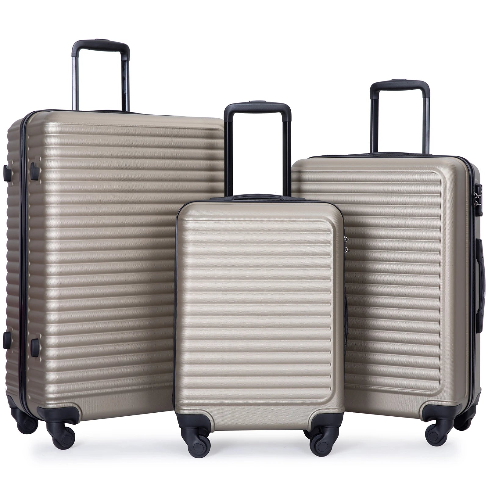 Travelhouse 3 Piece Hardside Luggage Set Hardshell Lightweight Suitcase with TSA Lock Spinner Wheels 20in24in28in