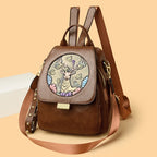 Luxury Women Genuine Leather Backpack Casual Ladies Shoulder Bag Fashion Large Capacity Travel Female Quality Cowhide Knapsack